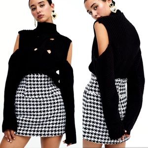 NWT For Love and Lemons Keke Cut-Out Turtleneck sweater